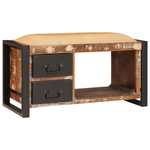 Casa si Gradina - Mobilier - Canapele si coltare - Banchete - Banca de depozitare Multicolor 80x35x40 cm Lemn masiv recuperat - Infinity.ro