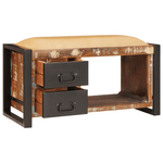 Casa si Gradina - Mobilier - Canapele si coltare - Banchete - Banca de depozitare Multicolor 80x35x40 cm Lemn masiv recuperat - Infinity.ro