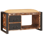 Casa si Gradina - Mobilier - Canapele si coltare - Banchete - Banca de depozitare Multicolor 80x35x40 cm Lemn masiv recuperat - Infinity.ro