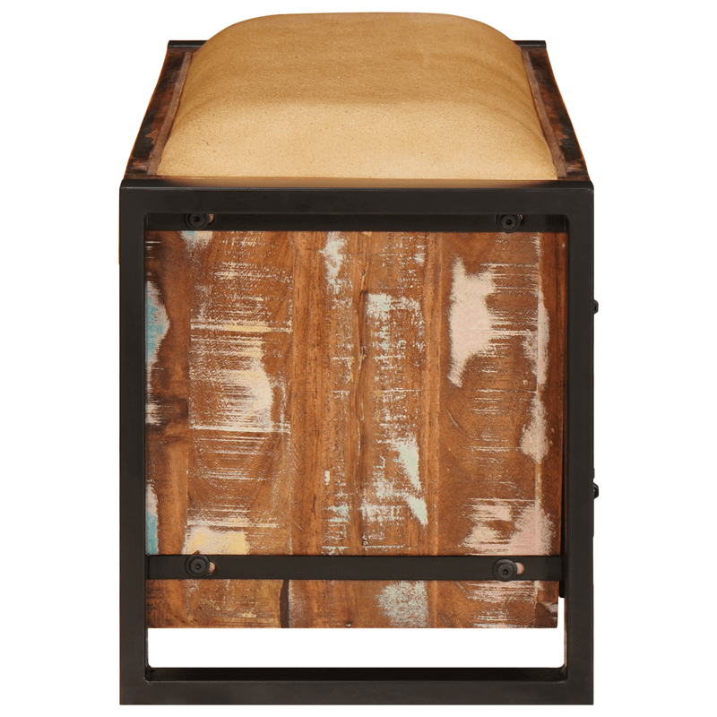 Casa si Gradina - Mobilier - Canapele si coltare - Banchete - Banca de depozitare Multicolor 80x35x40 cm Lemn masiv recuperat - Infinity.ro