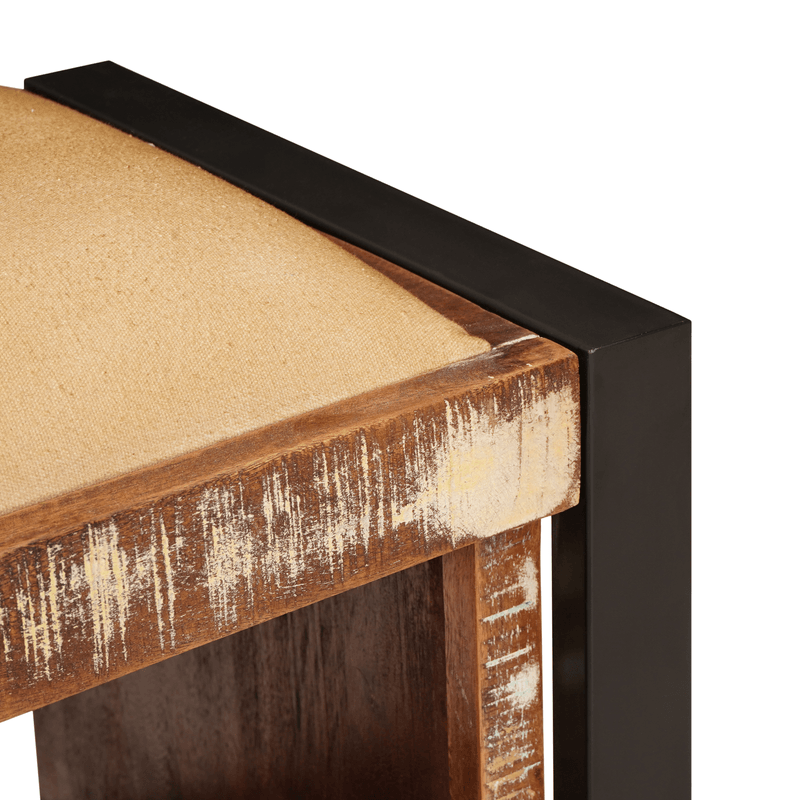 Casa si Gradina - Mobilier - Canapele si coltare - Banchete - Banca de depozitare Multicolor 80x35x40 cm Lemn masiv recuperat - Infinity.ro