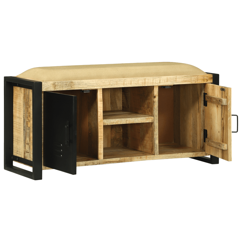 Casa si Gradina - Mobilier - Canapele si coltare - Banchete - Banca cabinet 100x35x50 cm Lemn masiv de mango brut - Infinity.ro