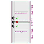Casa si Gradina - Constructii - Usi interior, exterior si garaj - Usi garaj - Usa interioara 'ORKDAL'alba 83x202x4 cm din lemn masiv de pin - Infinity.ro