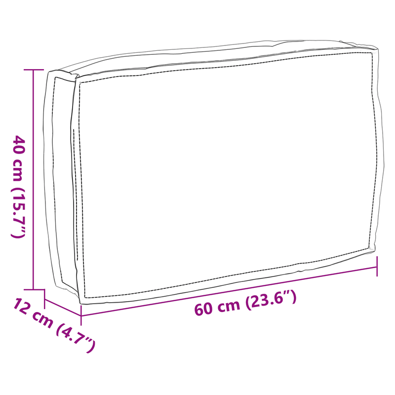 Casa si Gradina - Gradina si terasa - Mobilier exterior - Perne decorative exterior - Perna pentru palet gri 60x40x12 cm din material Oxford - Infinity.ro