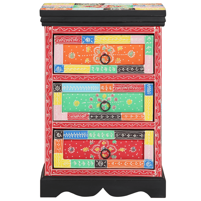 Casa si Gradina - Mobilier - Comode si corpuri - Comode - Dulap cu sertar, multicolor, 40x40x60 cm, lemn masiv mango - Infinity.ro