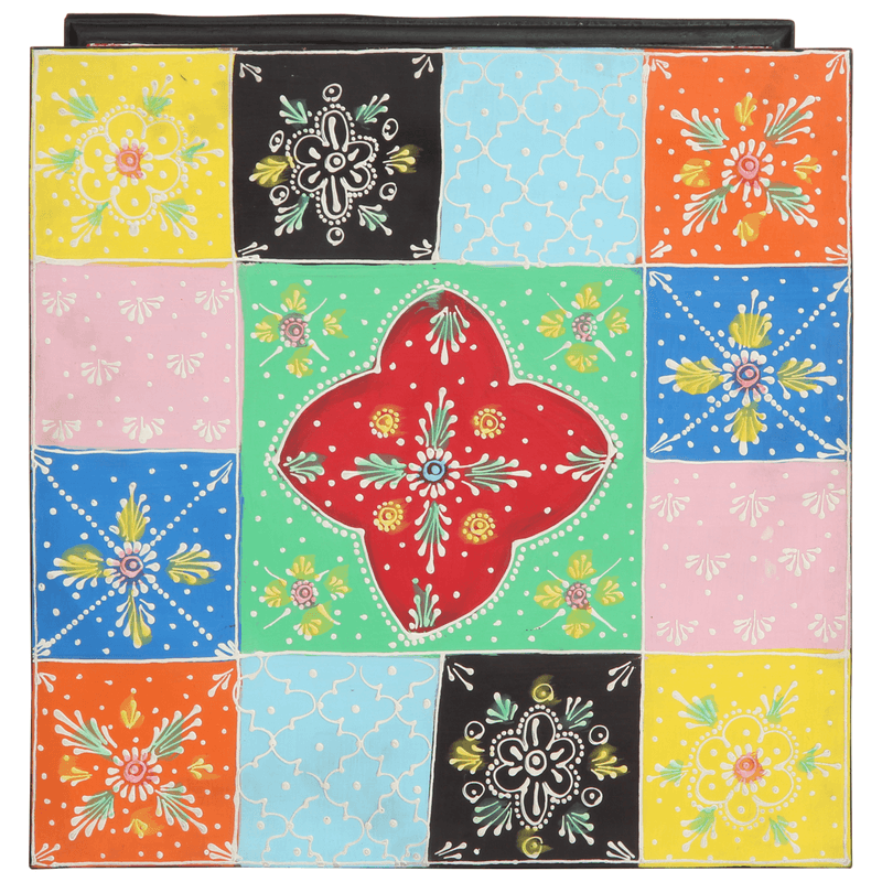 Casa si Gradina - Mobilier - Comode si corpuri - Comode - Dulap cu sertar, multicolor, 40x40x60 cm, lemn masiv mango - Infinity.ro