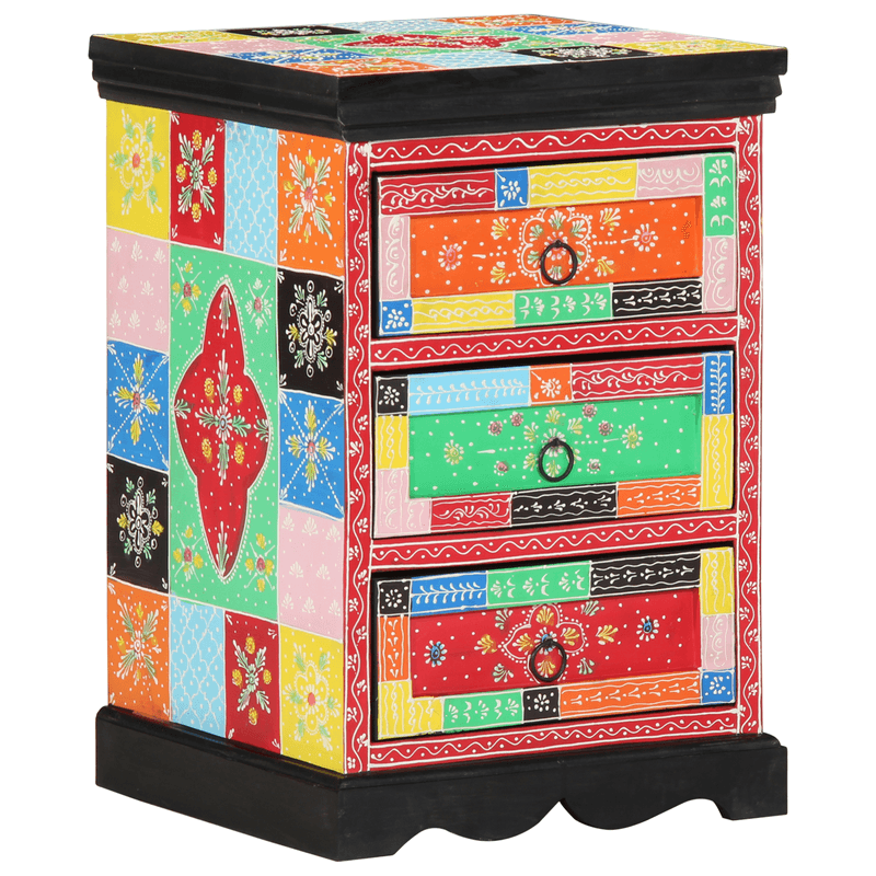 Casa si Gradina - Mobilier - Comode si corpuri - Comode - Dulap cu sertar, multicolor, 40x40x60 cm, lemn masiv mango - Infinity.ro