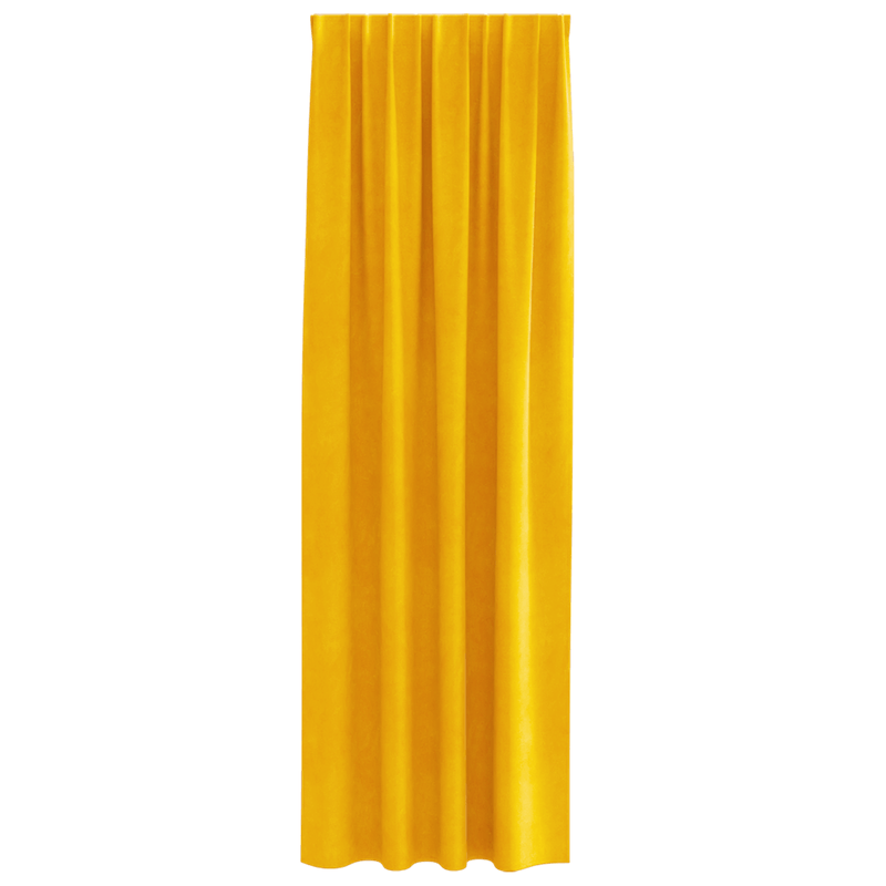 Casa si Gradina - Textile si covoare - Perdele si draperii - Draperii - Draperii opace cu banda, 2 buc., galben mustar, catifea - Infinity.ro