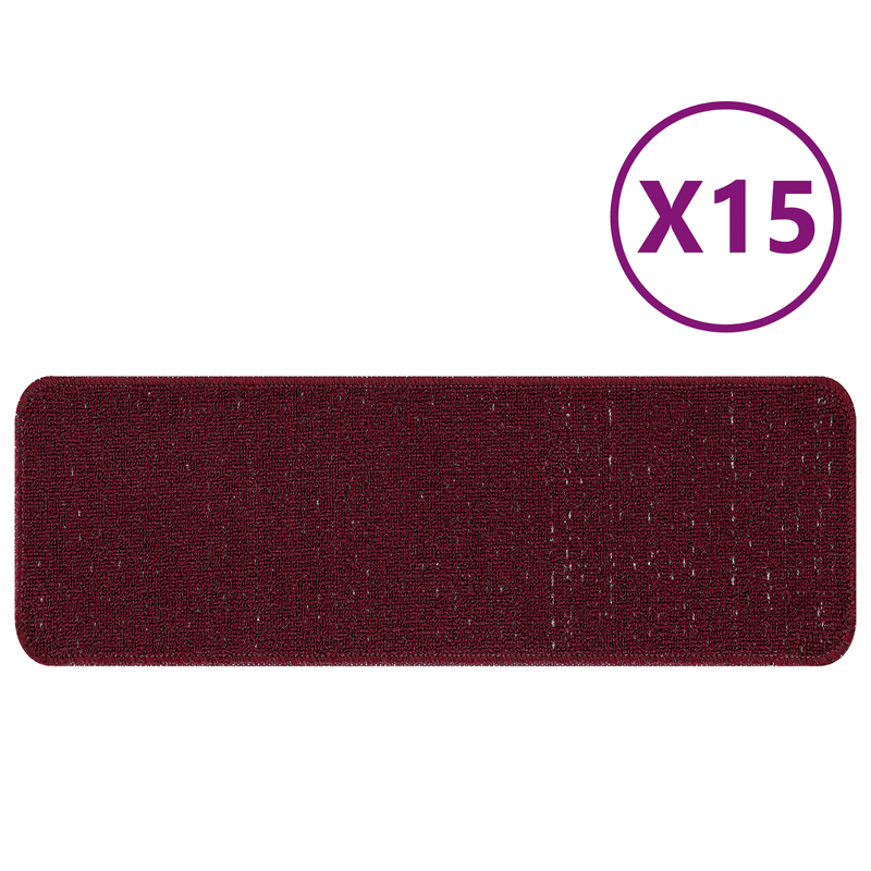 Casa si Gradina - Textile si covoare - Covoare - Covoare casa - Covorase de scari, spate din latex, bordo, 25x60 cm - Infinity.ro