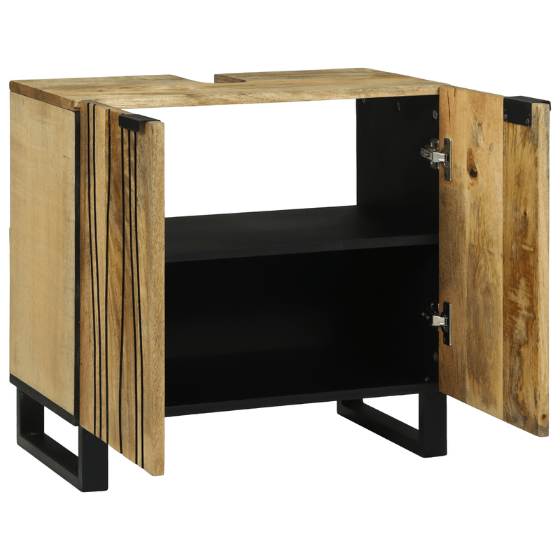 Casa si Gradina - Mobilier - Seturi de mobilier - Seturi baie - Cabinet pentru chiuveta 62x33x58 cm Lemn solid de mango si lemn procesat - Infinity.ro