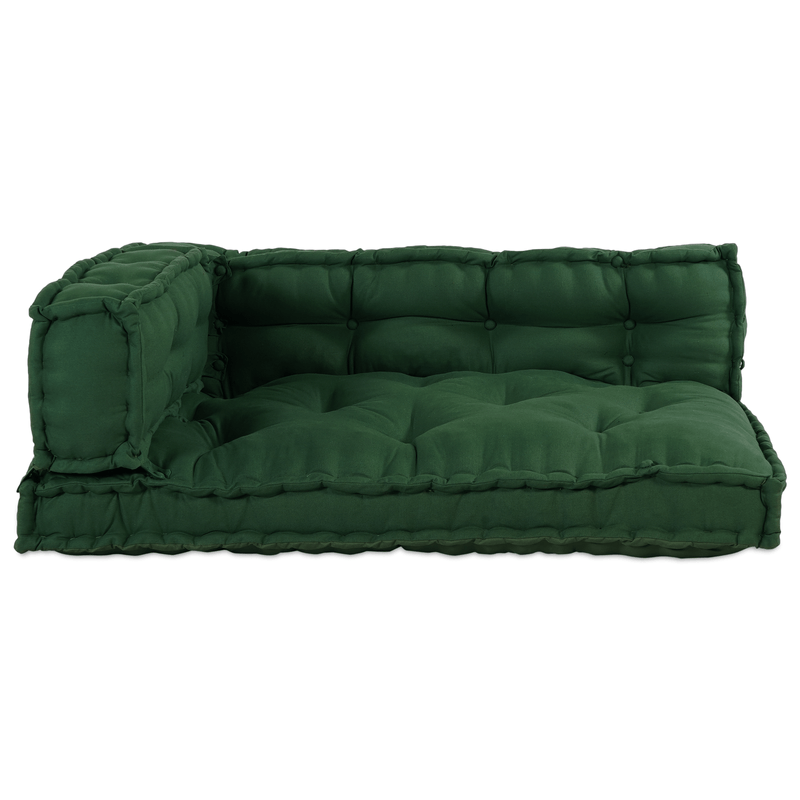 Casa si Gradina - Gradina si terasa - Mobilier exterior - Perne decorative exterior - Perna canapea paleti, cu suport brate si spate, verde, textil - Infinity.ro