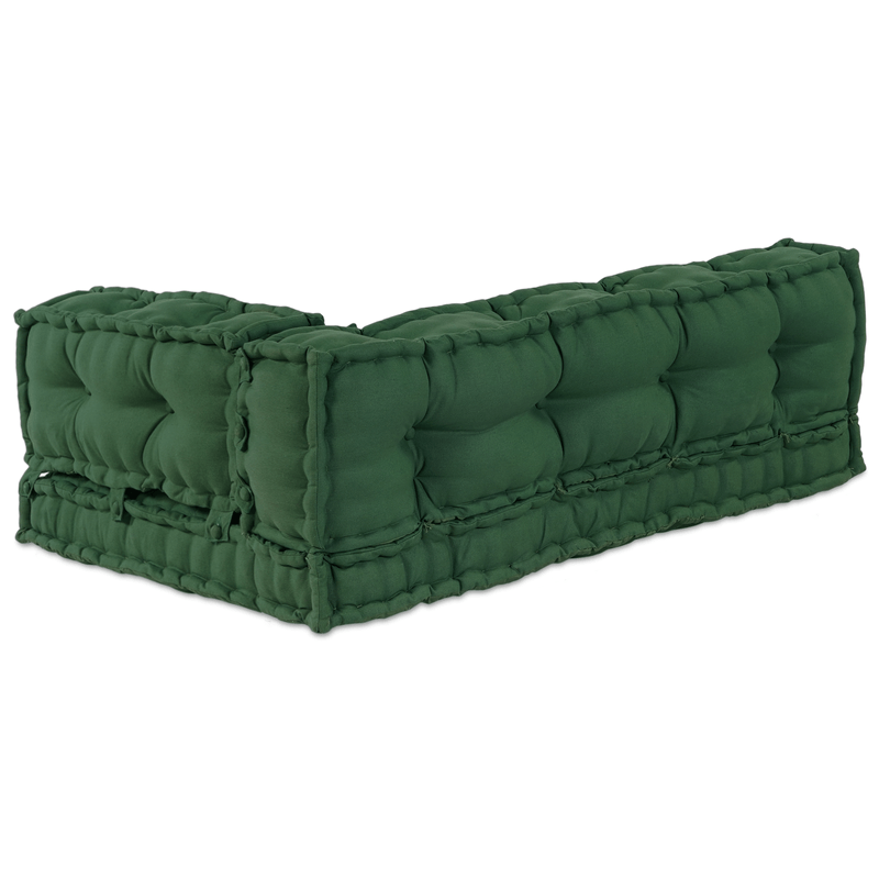 Casa si Gradina - Gradina si terasa - Mobilier exterior - Perne decorative exterior - Perna canapea paleti, cu suport brate si spate, verde, textil - Infinity.ro