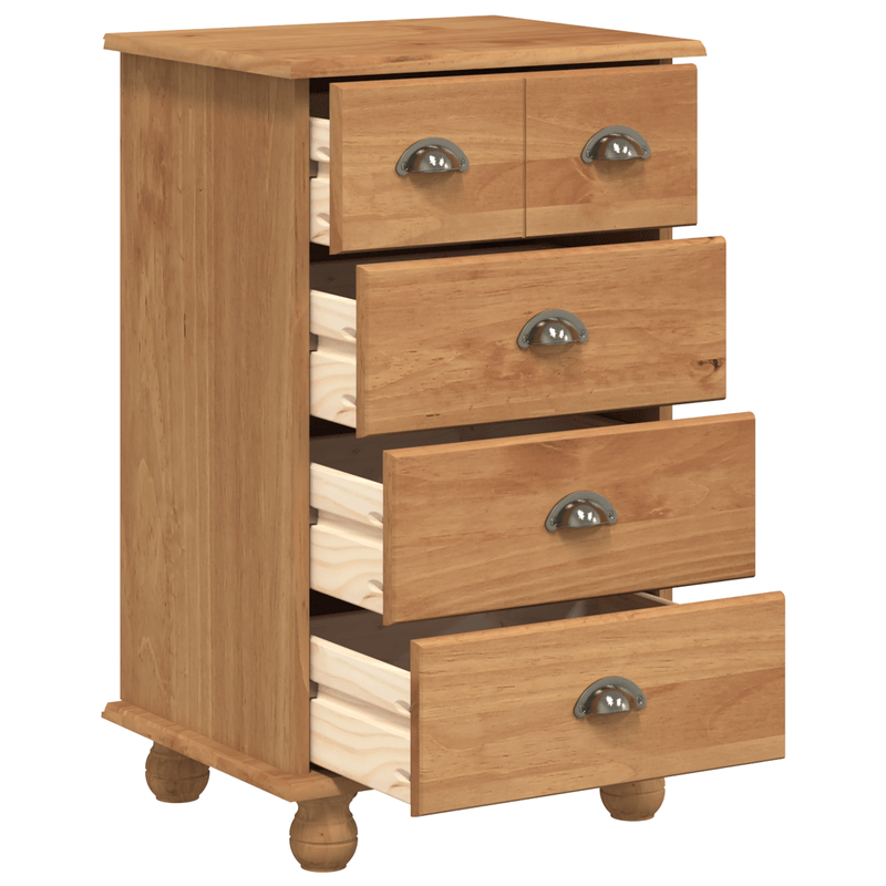 Casa si Gradina - Mobilier - Comode si corpuri - Comode - Comoda cu sertare 'ASKIM'Maro Honey 45.8x40x79 cm Lemn solid Pin - Infinity.ro