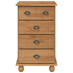 Casa si Gradina - Mobilier - Comode si corpuri - Comode - Comoda cu sertare 'ASKIM'Maro Honey 45.8x40x79 cm Lemn solid Pin - Infinity.ro
