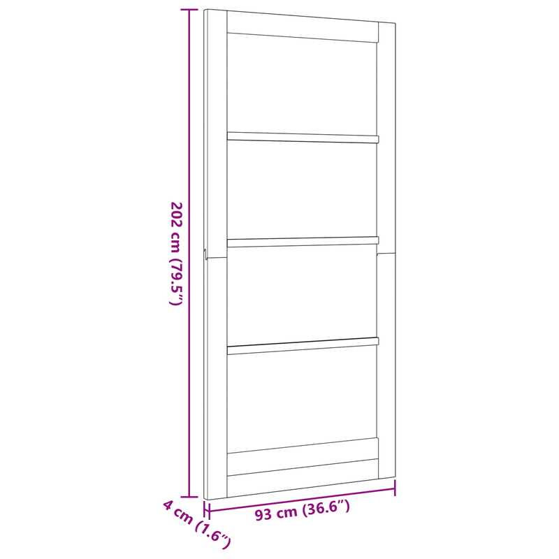 Casa si Gradina - Constructii - Usi interior, exterior si garaj - Usi garaj - usa interioara “ORKDAL” Alb 93x202x4 cm Lemn Solid Pin - Infinity.ro