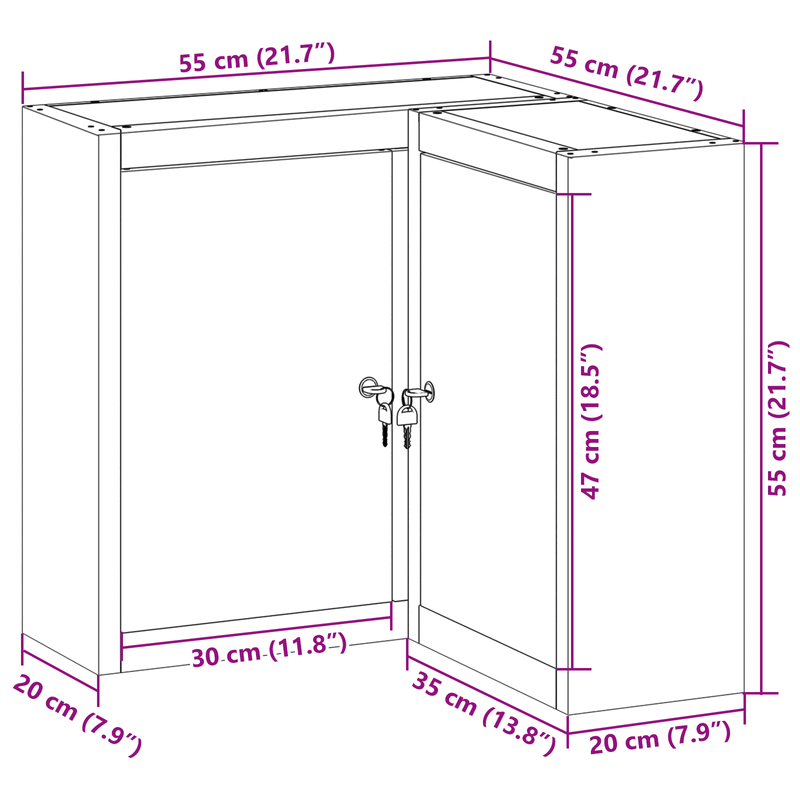 Casa si Gradina - Constructii - Depozitare, transport si protectie - Organizatoare si cutii scule - Dulap de unelte de colt, de perete, cu incuietoare, rosu, otel - Infinity.ro