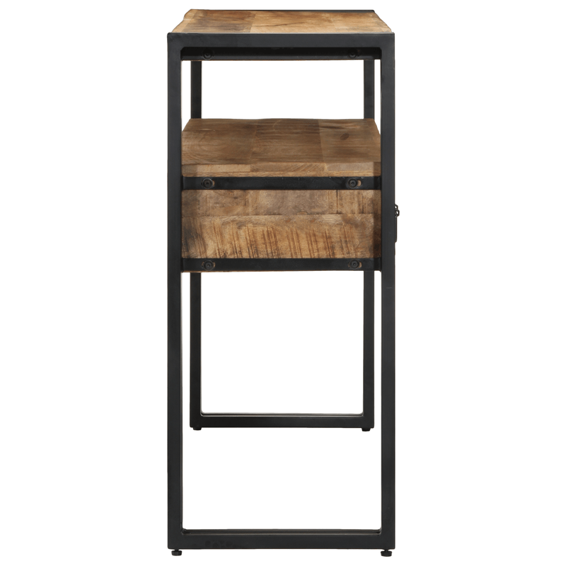 Casa si Gradina - Mobilier - Mese si birouri - Mese living - Mese laterale  Negre 120x33x75 cm din lemn solid de mango si metal - Infinity.ro
