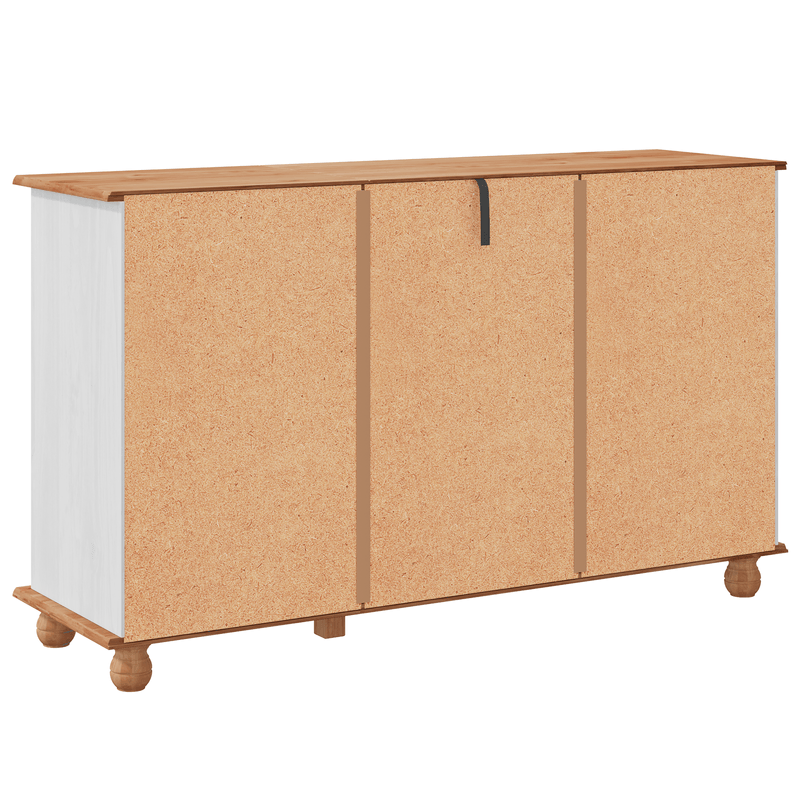 Casa si Gradina - Mobilier - Comode si corpuri - Comode - Sideboard 'ASKIM'Alb 133.5x40x79 cm Lemn Solid de Pin - Infinity.ro