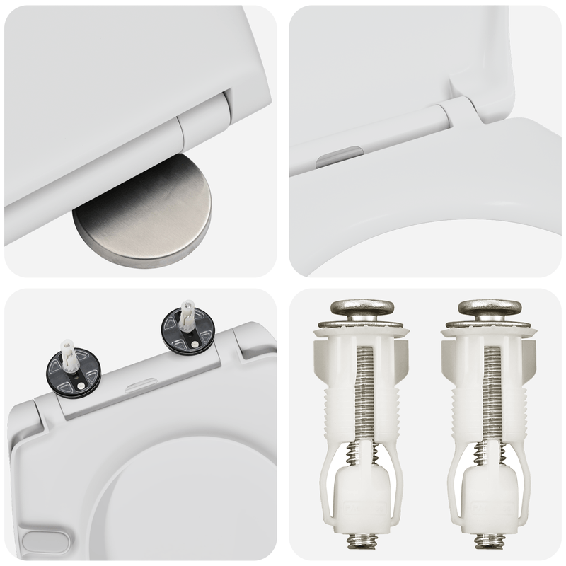 Casa si Gradina - Sanitare - Obiecte sanitare - Vase de toaleta - Capac WC cu eliberare rapida, inchidere lenta, alb, duroplast - Infinity.ro