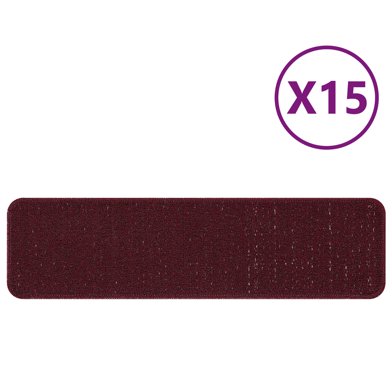 Casa si Gradina - Textile si covoare - Covoare - Covoare casa - Covorase de scari, spate din latex, bordo, 25x75 cm - Infinity.ro
