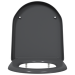 Casa si Gradina - Sanitare - Obiecte sanitare - Accesorii vase de toaleta - Capac WC cu eliberare rapida inchidere lenta antracit duroplast - Infinity.ro