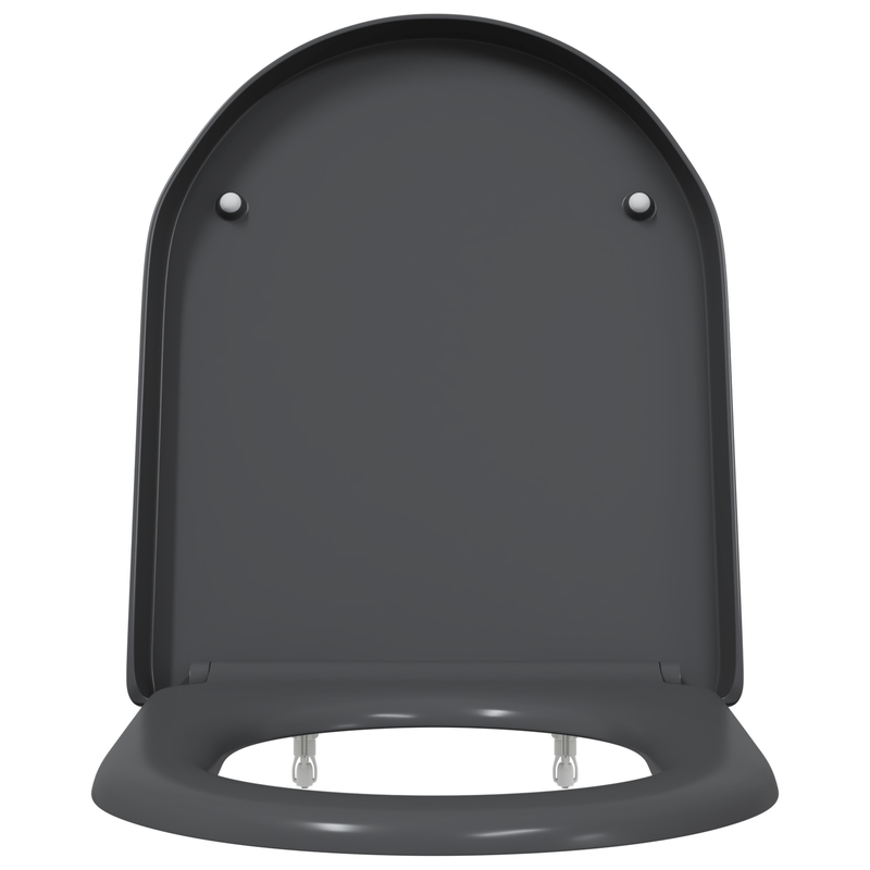 Casa si Gradina - Sanitare - Obiecte sanitare - Accesorii vase de toaleta - Capac WC cu eliberare rapida inchidere lenta antracit duroplast - Infinity.ro