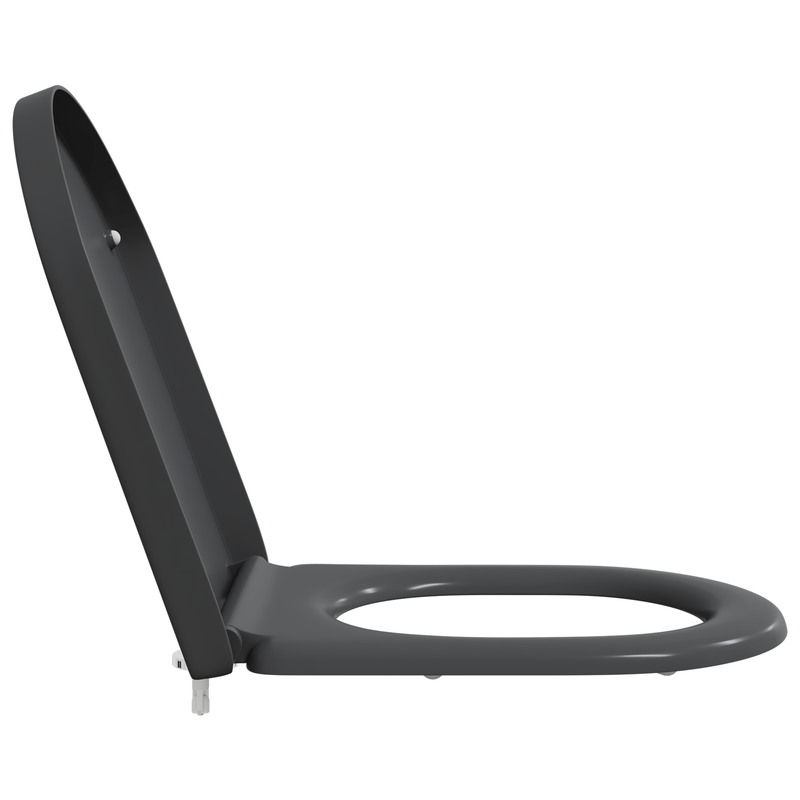 Casa si Gradina - Sanitare - Obiecte sanitare - Accesorii vase de toaleta - Capac WC cu eliberare rapida inchidere lenta antracit duroplast - Infinity.ro