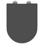 Casa si Gradina - Sanitare - Obiecte sanitare - Accesorii vase de toaleta - Capac WC cu eliberare rapida inchidere lenta antracit duroplast - Infinity.ro