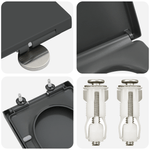 Casa si Gradina - Sanitare - Obiecte sanitare - Accesorii vase de toaleta - Capac WC cu eliberare rapida inchidere lenta antracit duroplast - Infinity.ro