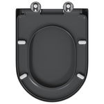 Casa si Gradina - Sanitare - Obiecte sanitare - Accesorii vase de toaleta - Capac WC cu eliberare rapida inchidere lenta antracit duroplast - Infinity.ro