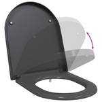 Casa si Gradina - Sanitare - Obiecte sanitare - Accesorii vase de toaleta - Capac WC cu eliberare rapida inchidere lenta antracit duroplast - Infinity.ro
