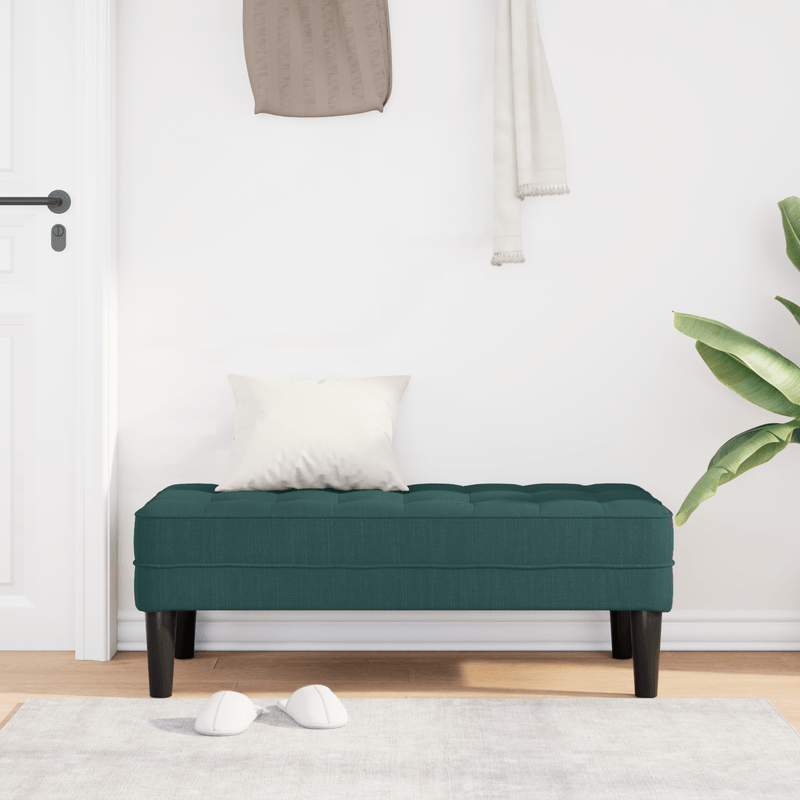 Casa si Gradina - Mobilier - Canapele si coltare - Banchete - Banca, verde inchis, 113x57x39 cm, textil - Infinity.ro