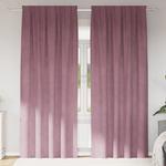 Casa si Gradina - Textile si covoare - Perdele si draperii - Draperii - Draperii opace cu banda superioara, 2 buc., roz inchis, catifea - Infinity.ro