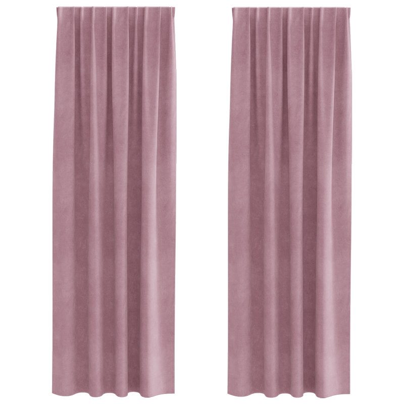 Casa si Gradina - Textile si covoare - Perdele si draperii - Draperii - Draperii opace cu banda superioara, 2 buc., roz inchis, catifea - Infinity.ro