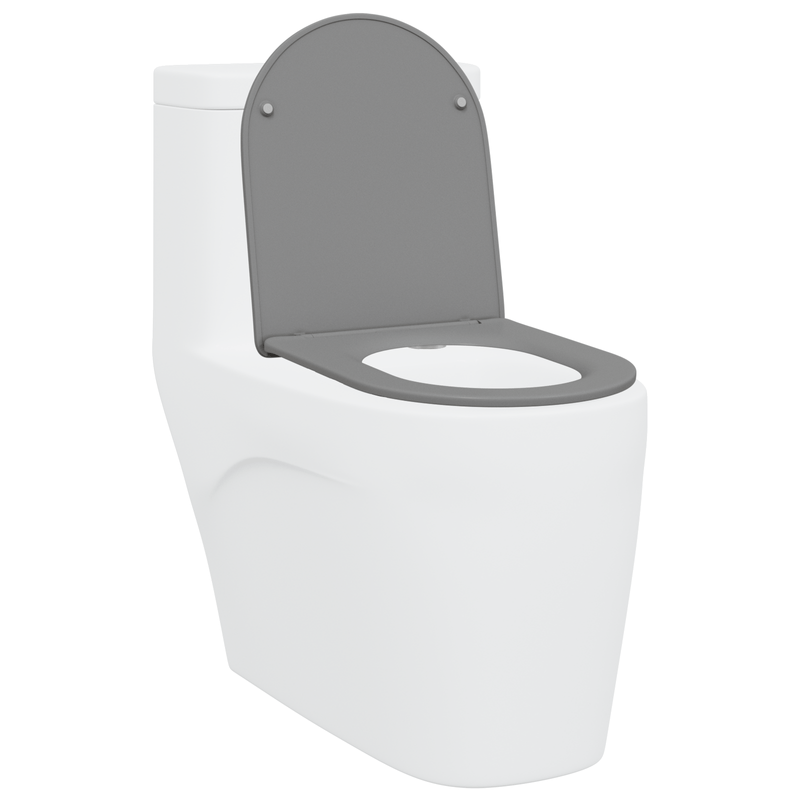 Casa si Gradina - Sanitare - Obiecte sanitare - Accesorii vase de toaleta - Capac WC cu eliberare rapida, inchidere lenta, gri, duroplast - Infinity.ro