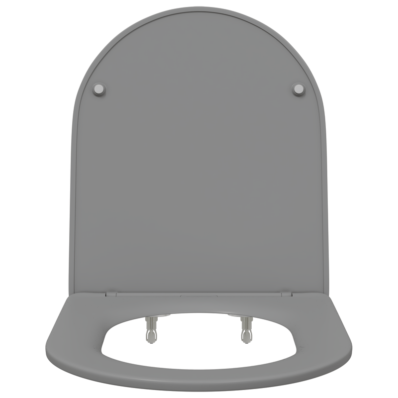 Casa si Gradina - Sanitare - Obiecte sanitare - Accesorii vase de toaleta - Capac WC cu eliberare rapida, inchidere lenta, gri, duroplast - Infinity.ro