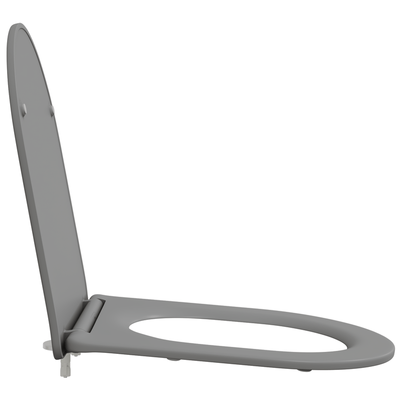 Casa si Gradina - Sanitare - Obiecte sanitare - Accesorii vase de toaleta - Capac WC cu eliberare rapida, inchidere lenta, gri, duroplast - Infinity.ro