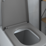 Casa si Gradina - Sanitare - Obiecte sanitare - Accesorii vase de toaleta - Capac WC cu eliberare rapida, inchidere lenta, gri, duroplast - Infinity.ro