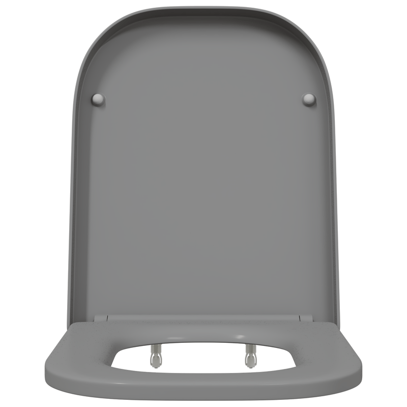 Casa si Gradina - Sanitare - Obiecte sanitare - Accesorii vase de toaleta - Capac WC cu eliberare rapida, inchidere lenta, gri, duroplast - Infinity.ro