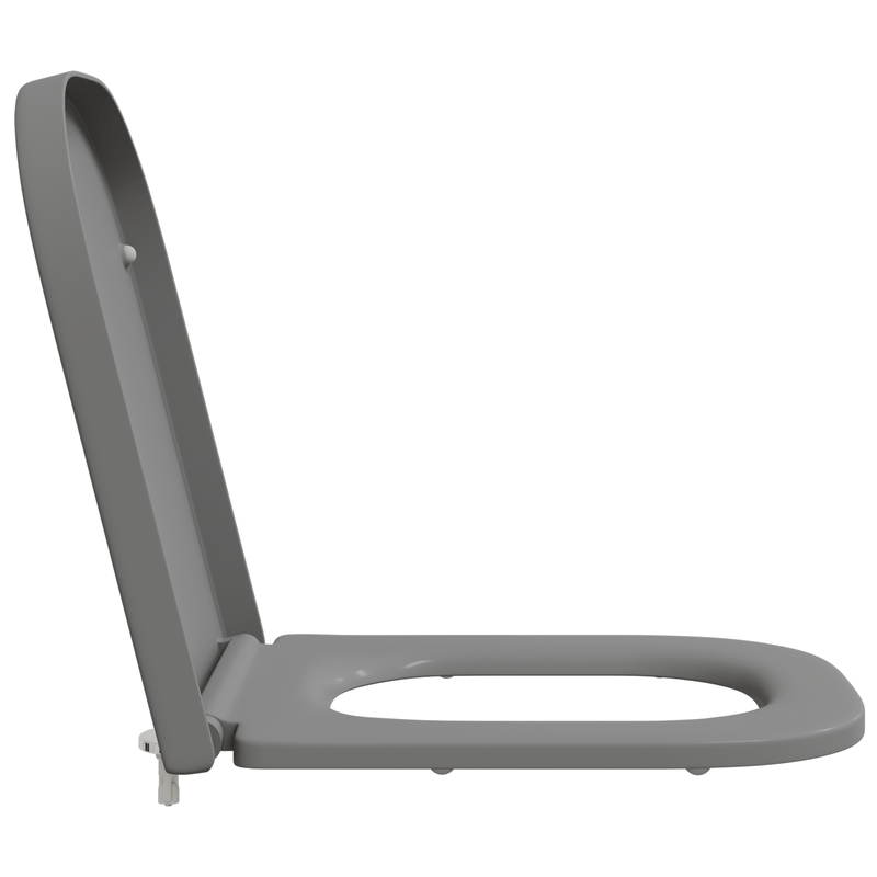 Casa si Gradina - Sanitare - Obiecte sanitare - Accesorii vase de toaleta - Capac WC cu eliberare rapida, inchidere lenta, gri, duroplast - Infinity.ro