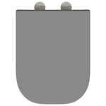 Casa si Gradina - Sanitare - Obiecte sanitare - Accesorii vase de toaleta - Capac WC cu eliberare rapida, inchidere lenta, gri, duroplast - Infinity.ro
