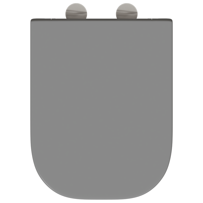 Casa si Gradina - Sanitare - Obiecte sanitare - Accesorii vase de toaleta - Capac WC cu eliberare rapida, inchidere lenta, gri, duroplast - Infinity.ro