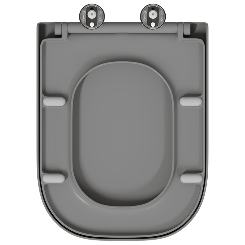 Casa si Gradina - Sanitare - Obiecte sanitare - Accesorii vase de toaleta - Capac WC cu eliberare rapida, inchidere lenta, gri, duroplast - Infinity.ro