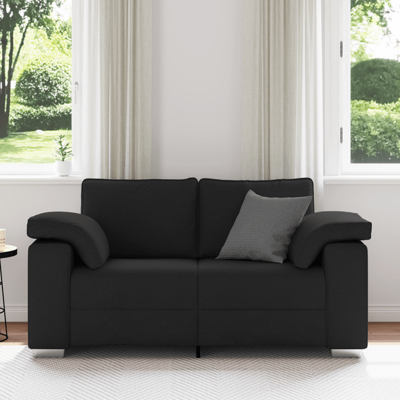 Casa si Gradina - Mobilier - Canapele si coltare - Canapele - Canapea dubla, negru, 120 cm, textil - Infinity.ro