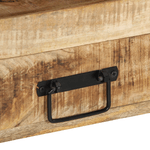 Casa si Gradina - Mobilier - Mese si birouri - Mese living - mese de colt  negre 90x33x75 cm din lemn masiv de mango si metal - Infinity.ro