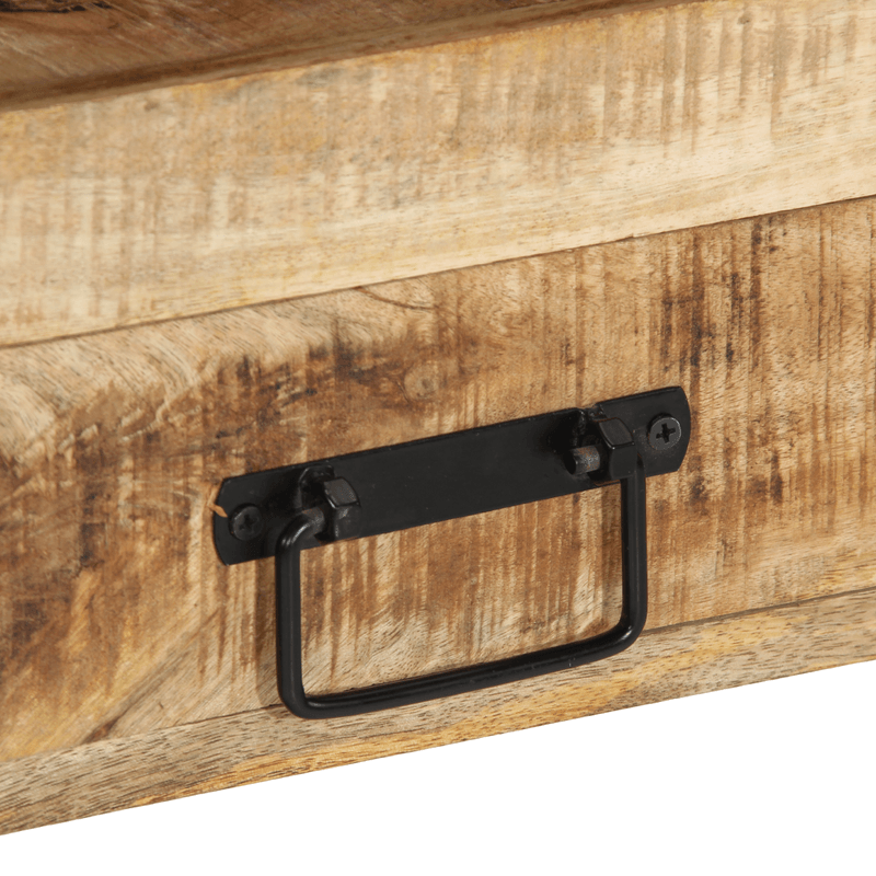 Casa si Gradina - Mobilier - Mese si birouri - Mese living - mese de colt  negre 90x33x75 cm din lemn masiv de mango si metal - Infinity.ro