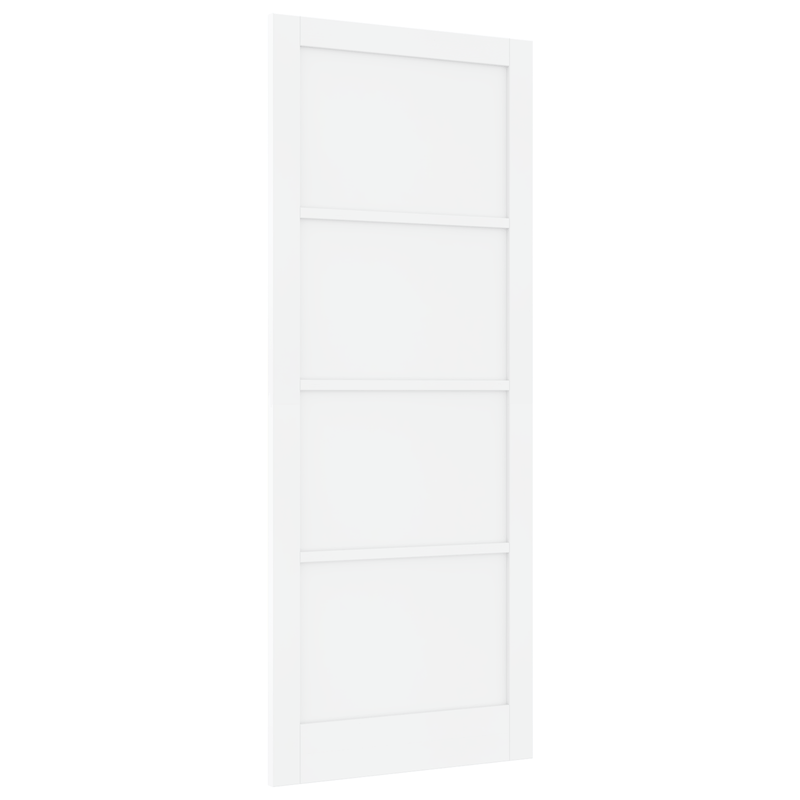 Casa si Gradina - Constructii - Usi interior, exterior si garaj - Usi garaj - Usa Interioara 'ORKDAL'Alba 93x232x4 cm Din Lemn Masiv de Pin - Infinity.ro