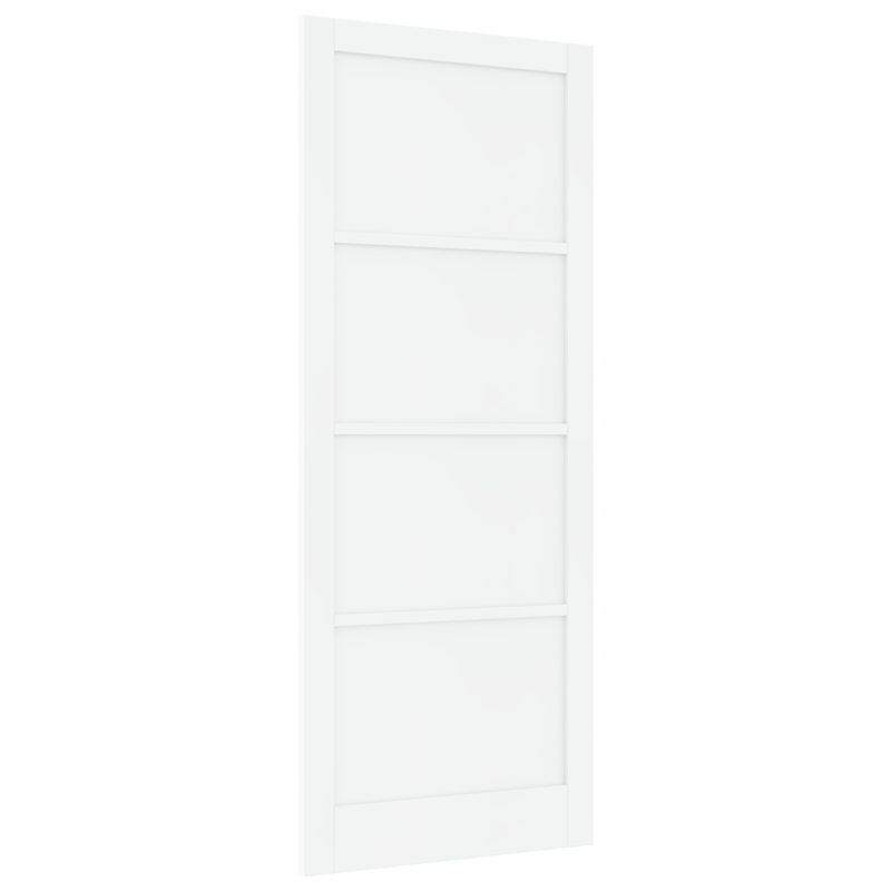 Casa si Gradina - Constructii - Usi interior, exterior si garaj - Usi garaj - Usa Interioara 'ORKDAL'Alba 93x232x4 cm Din Lemn Masiv de Pin - Infinity.ro