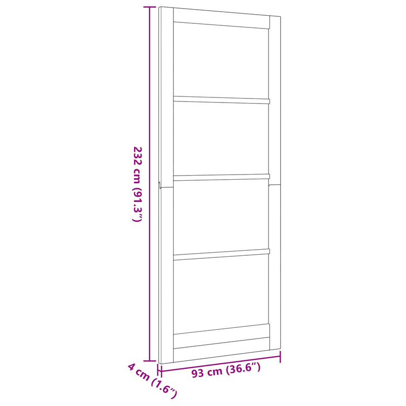 Casa si Gradina - Constructii - Usi interior, exterior si garaj - Usi garaj - Usa Interioara 'ORKDAL'Alba 93x232x4 cm Din Lemn Masiv de Pin - Infinity.ro