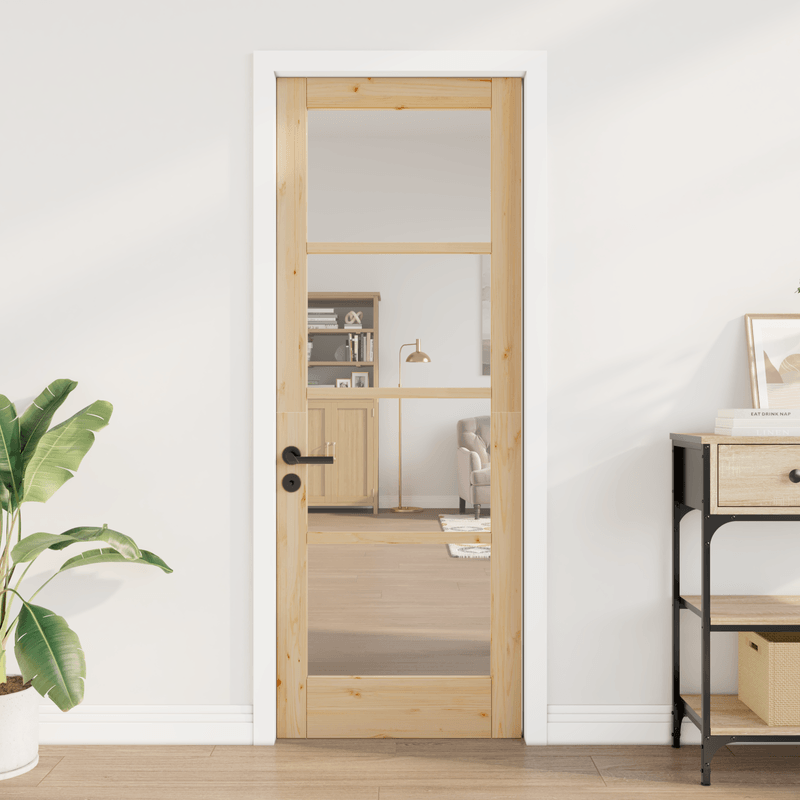 Casa si Gradina - Constructii - Usi interior, exterior si garaj - Usi interior - Usa Interioara cu Sticla "ORKDAL" 73,5x198,5x4 cm Lemn Masiv de Pin - Infinity.ro